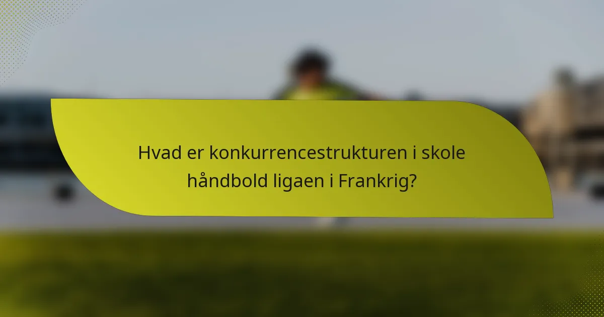 Hvad er konkurrencestrukturen i skole håndbold ligaen i Frankrig?
