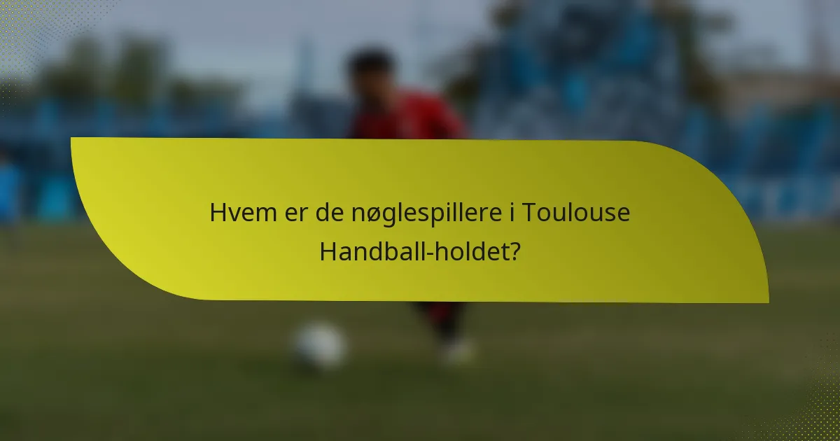 Hvem er de nøglespillere i Toulouse Handball-holdet?