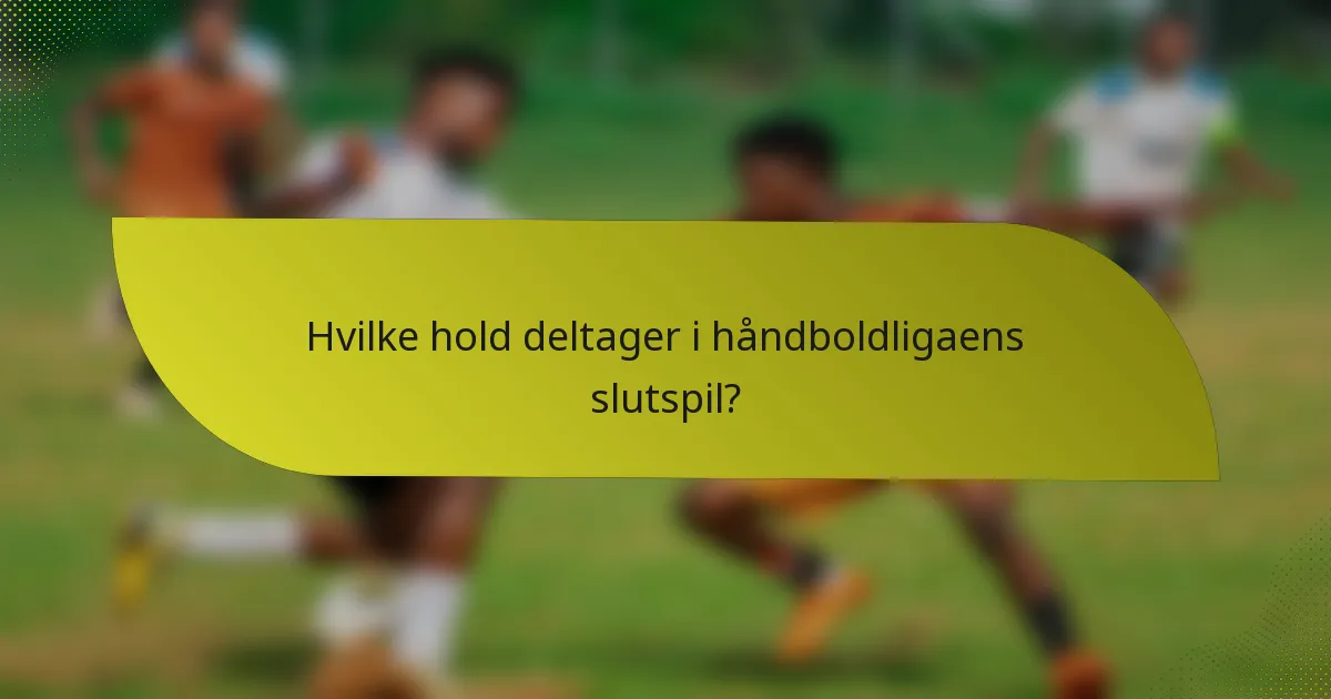 Hvilke hold deltager i håndboldligaens slutspil?