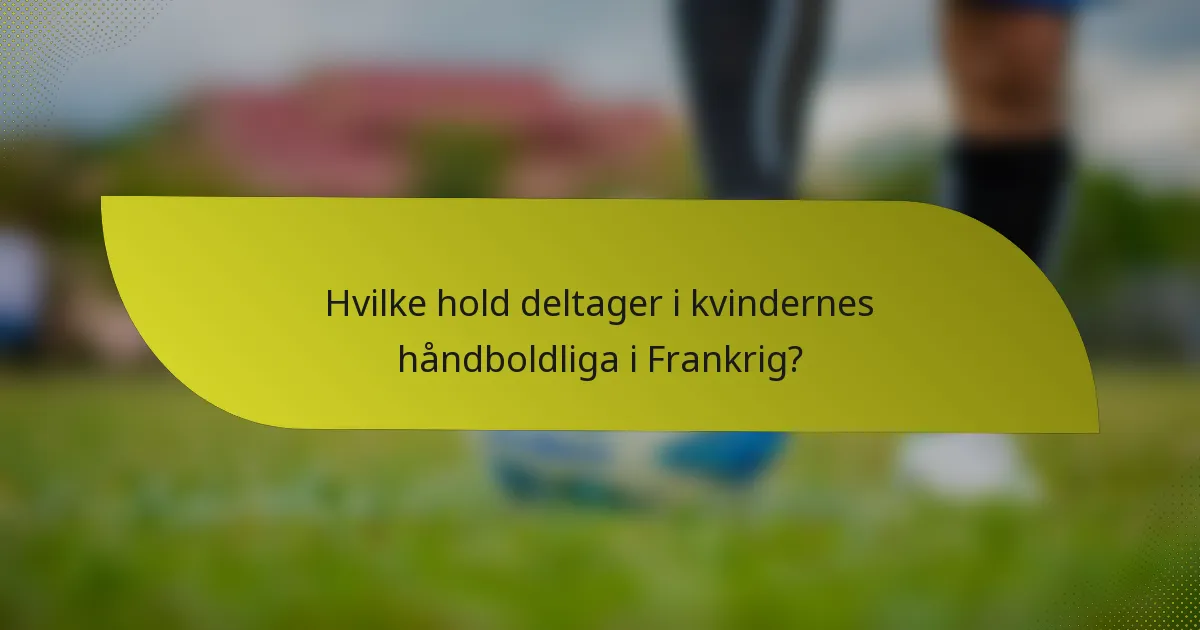Hvilke hold deltager i kvindernes håndboldliga i Frankrig?