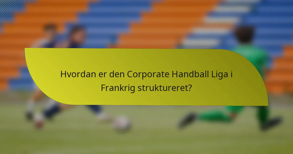 Hvordan er den Corporate Handball Liga i Frankrig struktureret?
