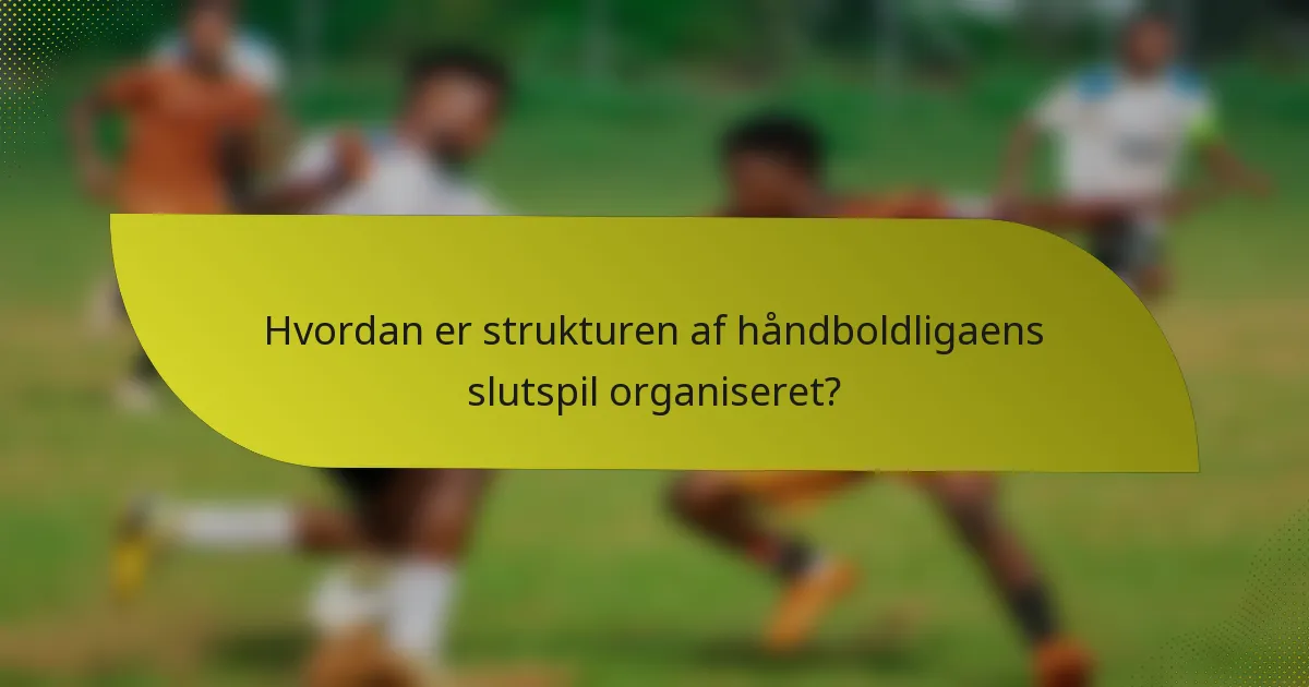 Hvordan er strukturen af håndboldligaens slutspil organiseret?